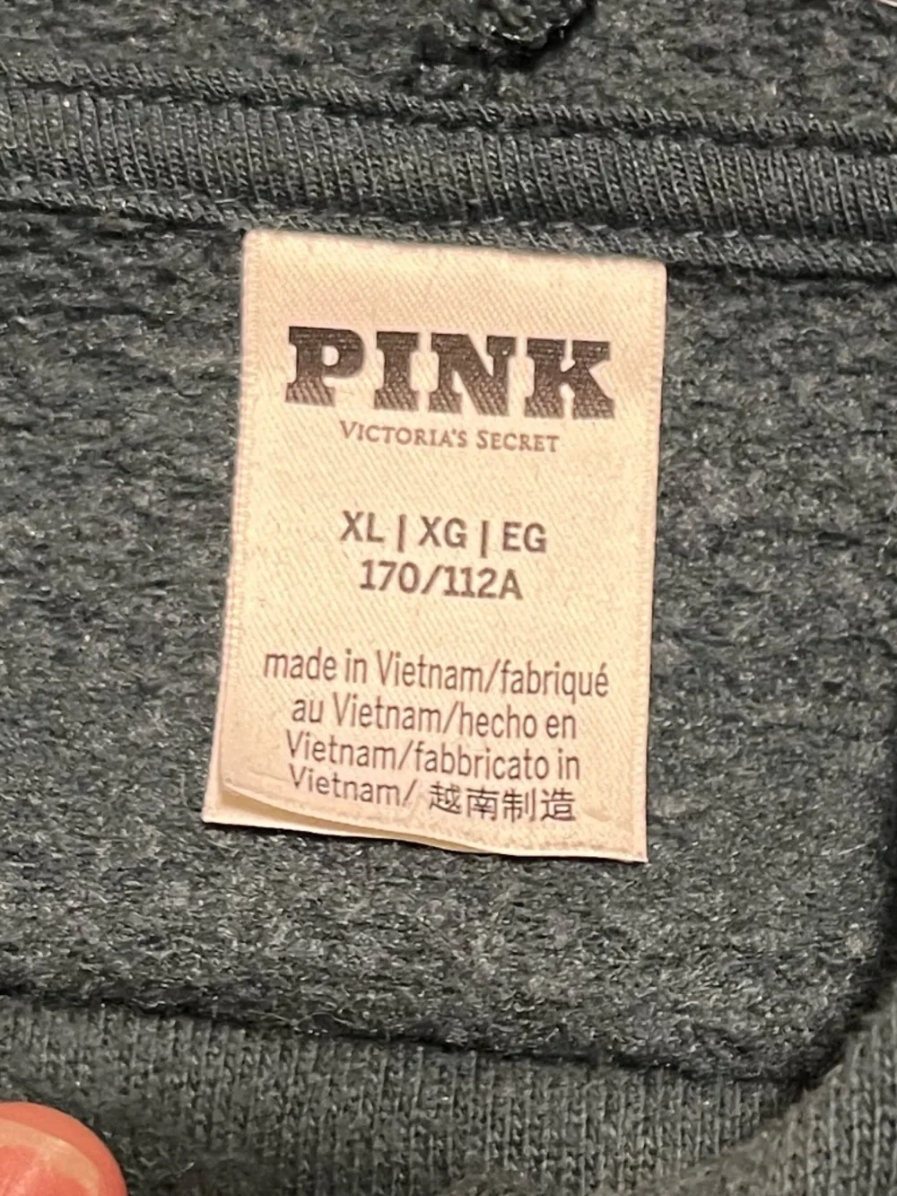 PINK Victoria's Secret Forest Green Zip-Up Hoodie and pants - Picture 4 of 6